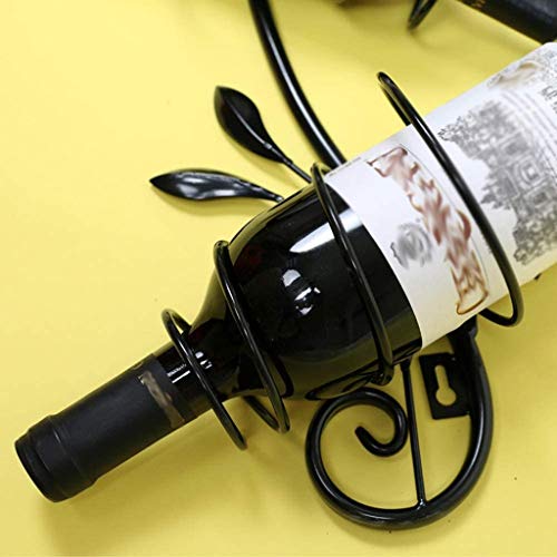 LIUZH European Creative Bar Counter Wine Rack, Wall Wine Rack Wall Hanging Wine Rack, Black