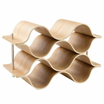 ZYZMH Wooden Wine Rack Freestanding For Table, Bar Or Counter Minimalist Design