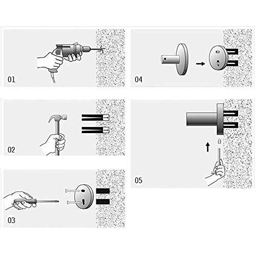 GAKIN Towel Holder Bathroom Rose Gold Zinc Alloy Rack Modern Simple Ring
