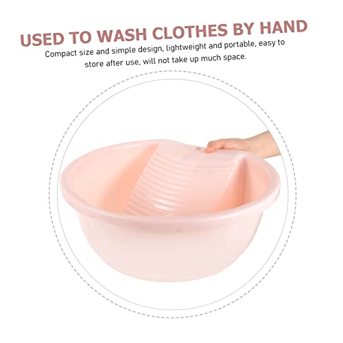 Kisangel Baby Wash Basin Student Household Plastic Pink Laundry Tub