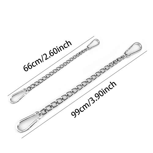 Faderr Hanging Chair Chain, Chain with Two Carabiners, Chair Hardware Swing Hooks, Stainless Steel Hanging Chair Chain with Two Carabiners, Max L