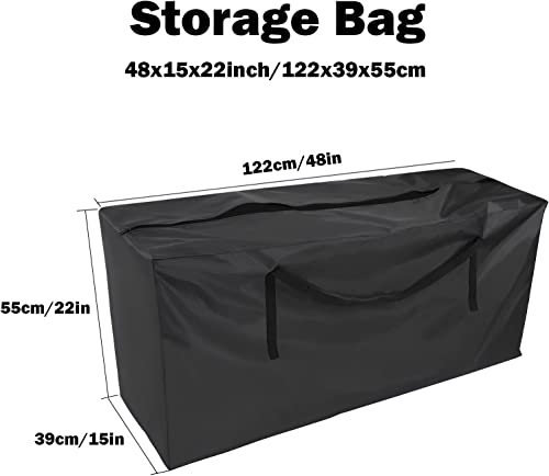 Fenghome Garden Cushion Storage Bag, Dust-proof Waterproof Oxford Fabric Storage Bag for Outdoor Furniture Cushion Sturdy Christmas Tree Storage
