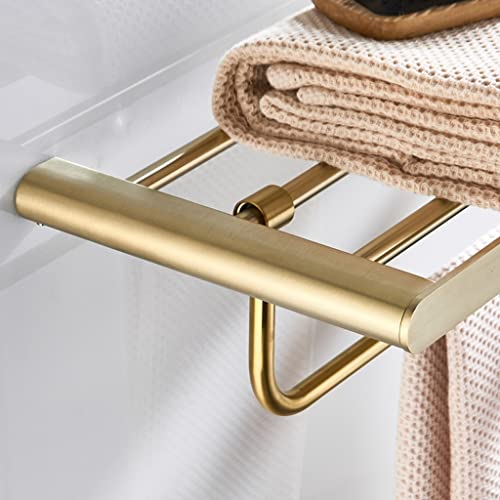 HIGOH Towel Racks, Bathroom Towel Rack Wall Mounted Towel Holder,Nordic Brushed Towel Rack,Bathroom Hardware,Bath Towel Holder
