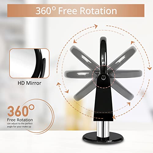 Fabuday Magnifying Makeup Mirror 1X & 15X - Double Sided Desk Vanity Mirror with Magnification, Two Way Make Up Mirror for Table, Magnified Table