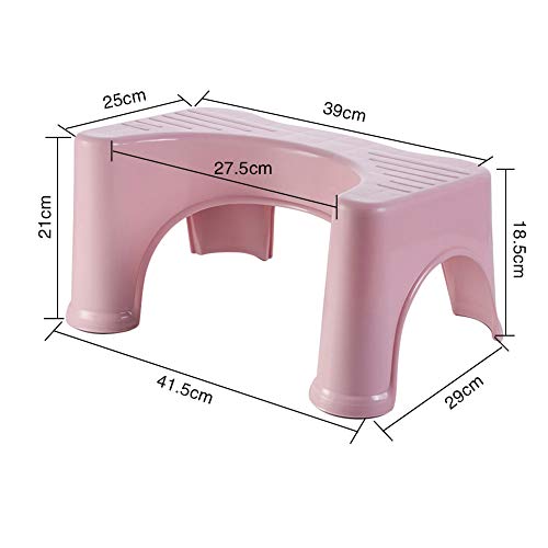 DevileLover 2 Pieces Toilet Stool 8” Bathroom Squatting Toilet Step Stool,| Relieve Constipation and Bloating