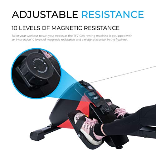 FIT4HOME Rowing machines Magnetic Rower Foldable Home Rowing Machine Red TF7102A