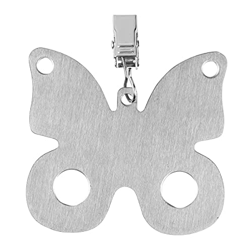 Alnicov Set of 8 Stainless Steel Tablecloth Weights with Clips for Family Dinner Table and Outdoor Picnic Decoration(Butterfly)