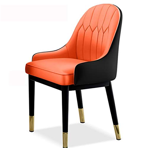 Modern Kitchen Dining Room Chairs Dining Chairs Water Proof Leather Side Chair With Metal Legs Kitchen Living Room Lounge Counter Chairs (Color :