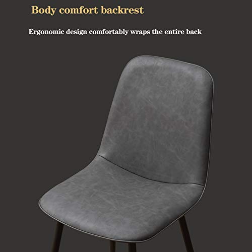 Modern Kitchen Dining Room Chairs Faux Matte Suede Leather Dining Chairs For Living Room Terrace Office Kitchen Lounging (Color : Grey)
