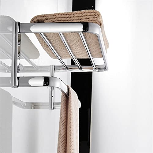 HIGOH Towel Racks, Bathroom Towel Rack Wall Mounted Towel Holder,Electroplating Bright Chrome Plated Copper Material Simple Bathroom Towel Rack