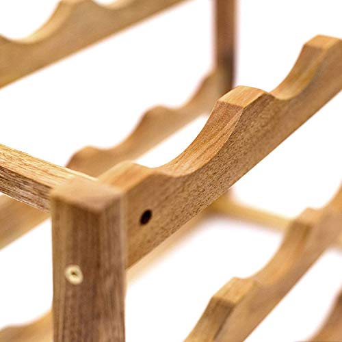 PIBM Fashion Creative Wine Rack Tabletop Wine Storage Rack, Countertop Display Wine Holder, Wine Bottle Organizer with Three Shelves for 12 Bottl