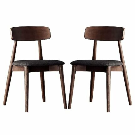 Solid Wood Stools, Saddle Kitchen Stools with Sturdy Wooden Legs Bar Stools with Faux Leather Padded Seat Farmhouse Barstools for Kitchen Counter