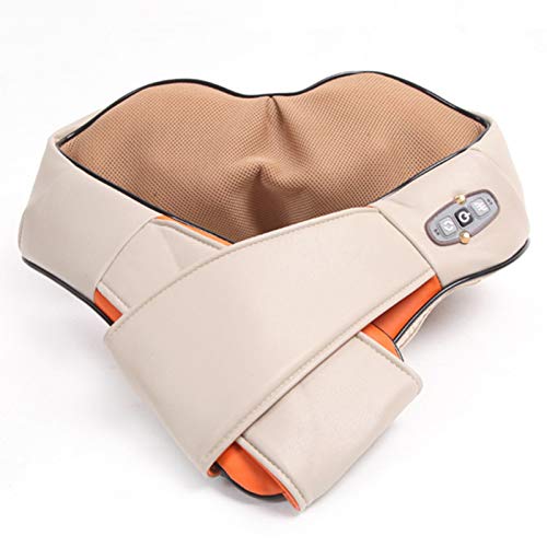 HUANGXING - Neck and Shoulder Massager, Shiatsu Roller Back Shoulder Neck Muscle Massager Body 16 Massage Ball Shawl Spine Belt 4D Infrared Knead