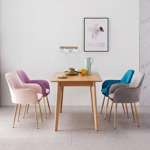 Kitchen Dining Room Furniture Chairs Velvet Dining Chair Living Room Armchair With Metal Legs Velvet Seat And Backrests for Living Room Bedroom K