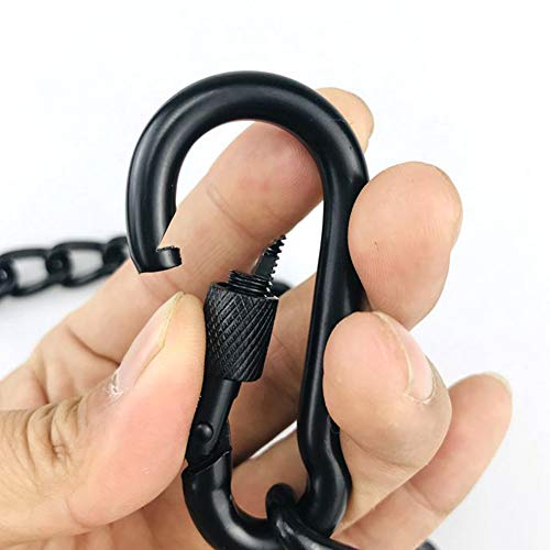 Faderr Hanging Chair Chain, Chain with Two Carabiners, Chair Hardware Swing Hooks, Stainless Steel Hanging Chair Chain with Two Carabiners, Max L