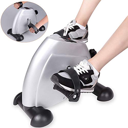 HUANGXING - Portable Pedal Exerciser Arm Leg Cycle Gym, Mini Exercise Bike, Digital Under Desk Bike Foot Cycle Arm & Leg Pedal Machine with LCD S