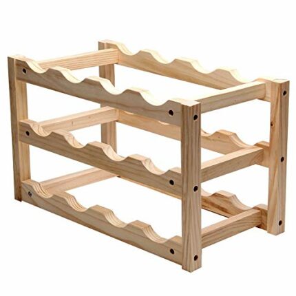 ZYZMH 12Bottle Red Wine Rack DIY Beer Holder Kitchen Bar Solid Wood Display Shelf room wine cabinet hotel wine bottle rack LU720348