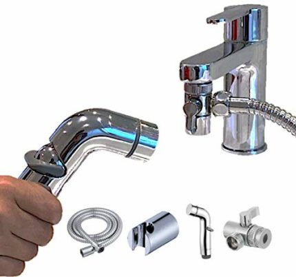 Zotti Portable Bidet Sprayer | Connects to Mixer Tap | Handheld Shower Kit | Shower Bidet Perfect for Travel Douche Pet Washing | 1.5 Metre Chrom