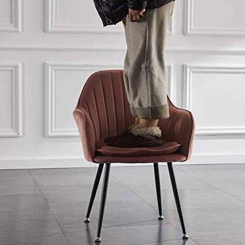 Modern Kitchen Dining Room Chairs Dining Chairs Velvet Armchairs With Legs And Metal Back For Living Room Bedroom Kitchen Furniture (Color : Dark