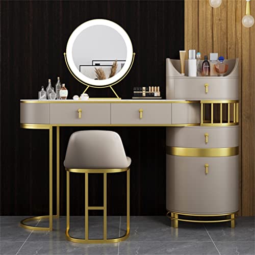 JJZXD Lighted Rock Slab Bedroom Dressing Table Makeup Unit Performance Generation Home Furniture