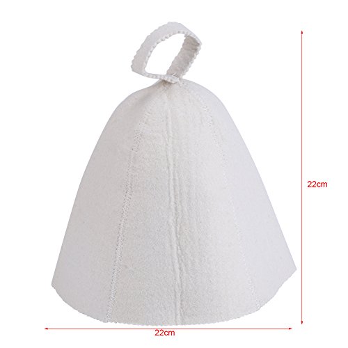 Sauna Hat,sauna hat wool100% Organic Wool Felt Hats sauna accessories Sauna Hat for men women with Loop Supply for Hot Dry Steam Room Bath Protec