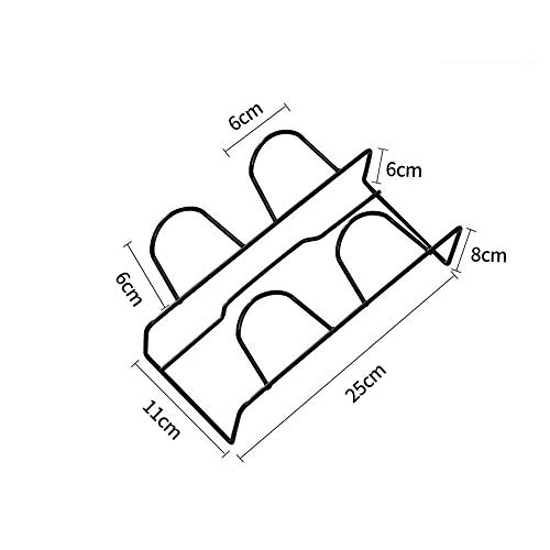JYDQM Contracted Shoe Rack Creativity Iron Double Multi-purpose Save A Space Slipper Rack Household Sitting Rooms Wall Receives (Color : Wit)
