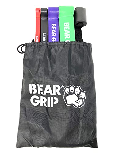 BEAR GRIP - Pull Up Assist Bands | Heavy Duty Resistance Bands for Assisted Pull Ups, Yoga, Stretch Mobility, Crossfit, Strength Training for Men