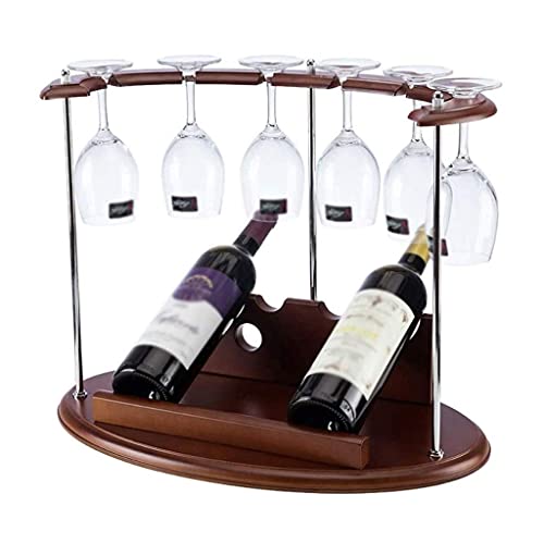 EYLINK Wine Racks, Decoration Wine Glass Rack Wine Bottle Solid Wood European Creative Display Rack