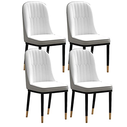 Kitchen Dining Room Furniture Chairs Dining Chairs Set Of 4 Modern PU Water Proof Leather High Back Padded Soft Seat Kitchen Chairs Living Room C