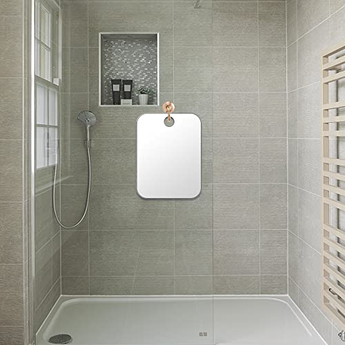 Shatterproof Shower Mirror Fogless For Shaving Mirror (Medium,2 Pack,8"x6")80% Cheaper Than Original,Unbreakable Deluxe Plexiglass Makeup Travel