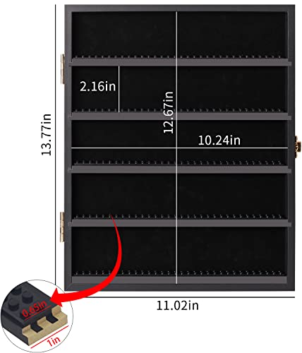 VERANI Minifigures Miniature Display Case Collectibles Display Box Wall Mount Figure Display Curio Cabinet with UV Protected Anti Fade 92% Clear