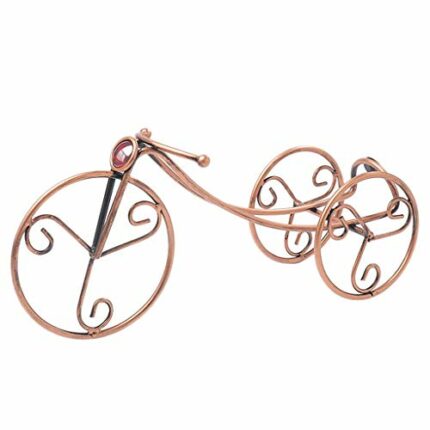 ZYZMH Countertop Wine Holder Wine Rack Wine Bottle Display Stands Storage Bronze Metal Bicycle Wine Rack Home Bar Restaurant Decoratio
