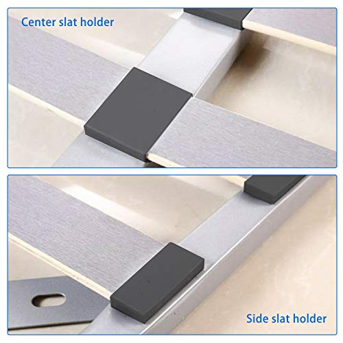 Jiehaojia 6pcs Bed Slat Centre Caps Holders, 12pcs Side Slat Bracket Cover (63mmx9mm Inside),Replacement Plastic Bed Slat Holders Kits Bundles,fo