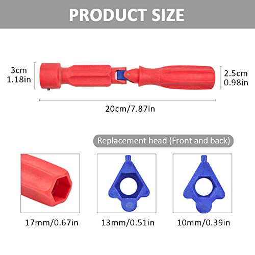 Lam-lord Toilet Seat Fitting Tool, Universal Toilet Seat Removal Installation Repair Wrench Maintenance Artifact Hand Tool(Red)