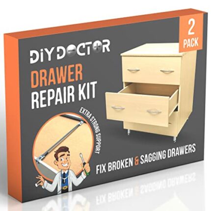 DIY Doctor - Drawer Doctor Kit - Mend Repair Broken Buckled Drawers - Drawer Strengthener - Drawer Repair Kit - Drawer Support - Drawer Reinforce