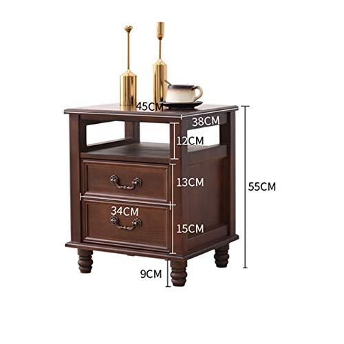 LUKEO Solid Wood Bedside Table Simple and Small Locker, Bedroom Mini Bedside Table