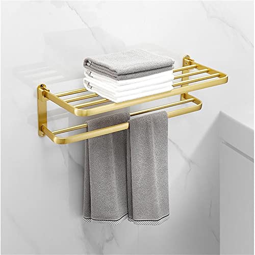 HIGOH Towel Racks, Bathroom Towel Rack Wall Mounted Towel Holder,Bathroom Accessories,Brushed Bathroom Shelf,Towel Rack,Towel Hanger,Towel Holder