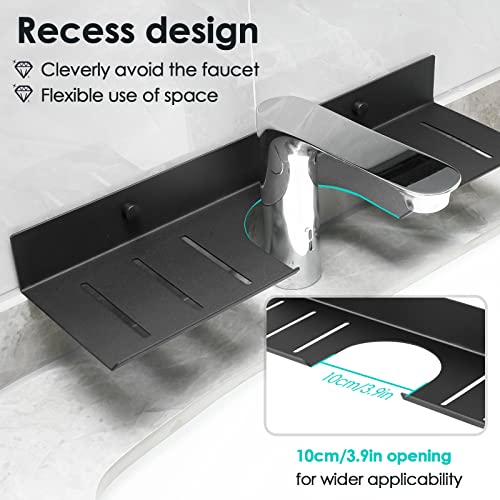 Number-one Bathroom Shelf, Floating Over The Sink Shelf with U-Shaped Recess Design Wall Mounted Bathroom Sink Shelf Over Faucet for Bathroom, Ki