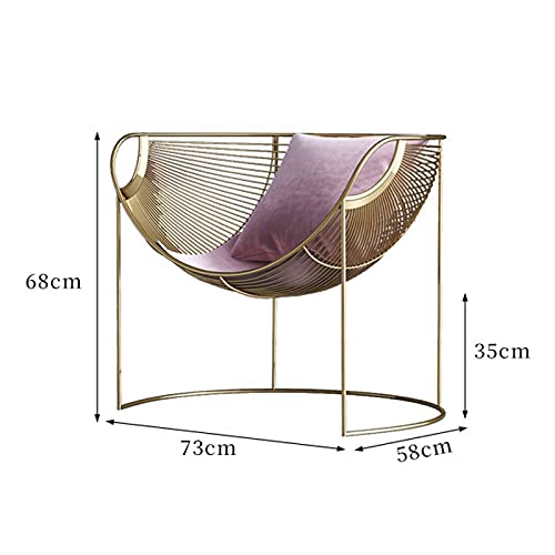 DLOETT Ins Nordic Livingroom Chairs Wrought Iron Backrest Dining Chair Minimalist Leisure Bar Table and Chair Combination