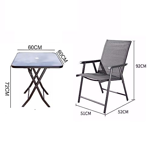 JHKZUDG 3 Piece Patio Furniture Sets,Patio Bistro Set with 2 Chairs And Glass Coffee Table,Outdoor Conversation Table Chairs Set for Garden Yard