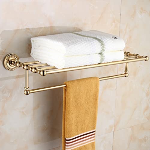 HIGOH Towel Racks,Bathroom Towel Rack Wall Mounted Towel Holder,All-Copper Bath Towel Rack,Bathroom European Towel Holder,Bathroom Rack Bathroom