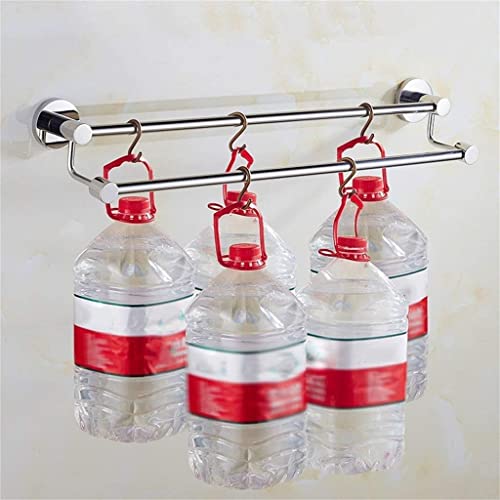 Towel Bar 304 Stainless Steel Towel Rack Double Towel Bracket Lever Towel Rail Wall Hanging Towel Holder for Bathroom Balcony Kitchen Towel Hangi