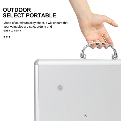 Cabilock First Aid Box with Security Lock 2 Tier Medicine Box Aluminum Alloy First Aid Case Key Storage Lock Box Emergency Lock Organizer for Hom