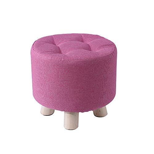 LUKEO Sofa Footstool, Household Footstool with Wooden Legs, Stylish Shoe Changing Stool