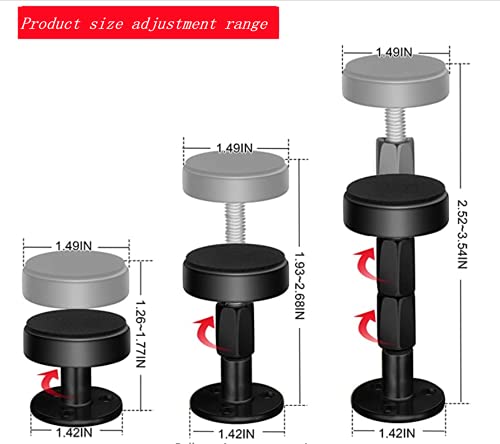 2 pieces of black adjustable threaded bed frame anti-shake tool, headboard anti-shake fixer to prevent loosening, protect the wall from impact, e
