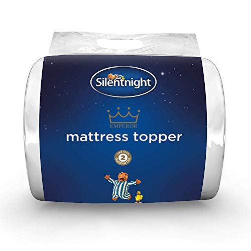Silentnight Mattress Topper, 100 Percent Polyester Microfibre, White, Super King