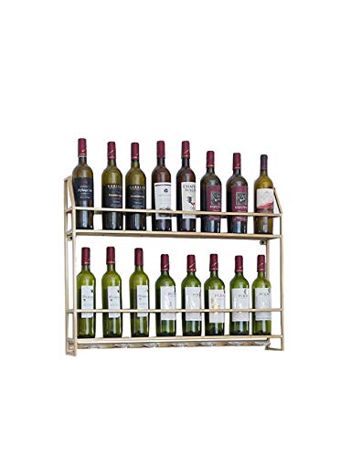 Stylish Simplicity Wine Rack Wall-Mounted Wine Rack and Glass Holder, Wall-Mounted Wine Rack and Glass Bracket, Vintage Nostalgic Wrought Iron, H