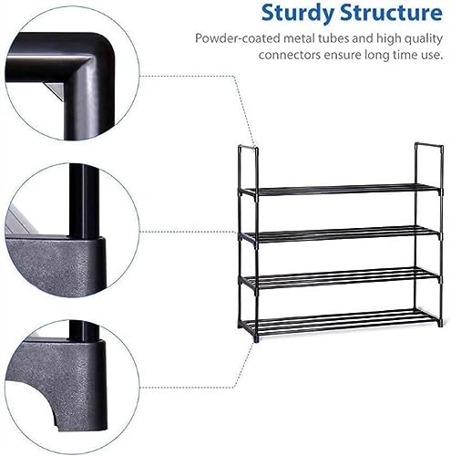 KRHINO Shoe Rack Shoe Rack Four Floors Metal Standing Shoe Rack Shoes Storage Shelf Home Organizer Accessories Shoe Rack
