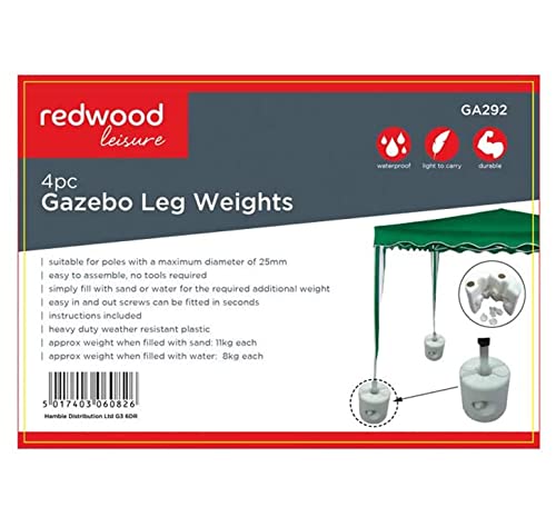 Hamble BB-GA292 Plastic Gazebo Leg Weight - 4 Piece