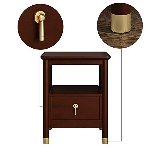 JYDQM Bedside Table Solid Wood Hotel Room Bedside Locker, Mini Bedside Storage Cabinet